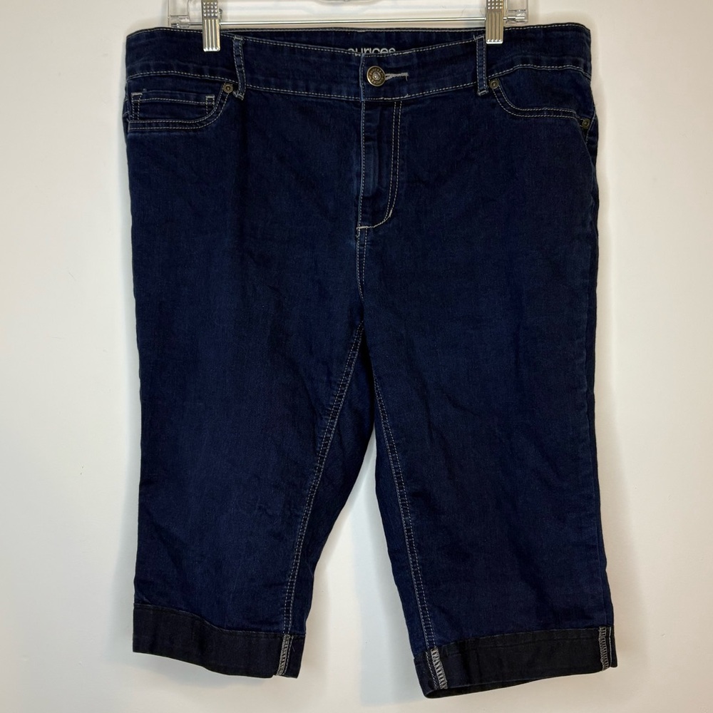 Maurices Dark Denim Bermuda Shorts Modest Shorts Size 18